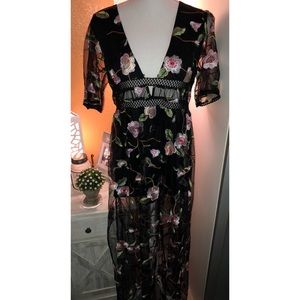 Honey Belle Embroidered Maxi Romper